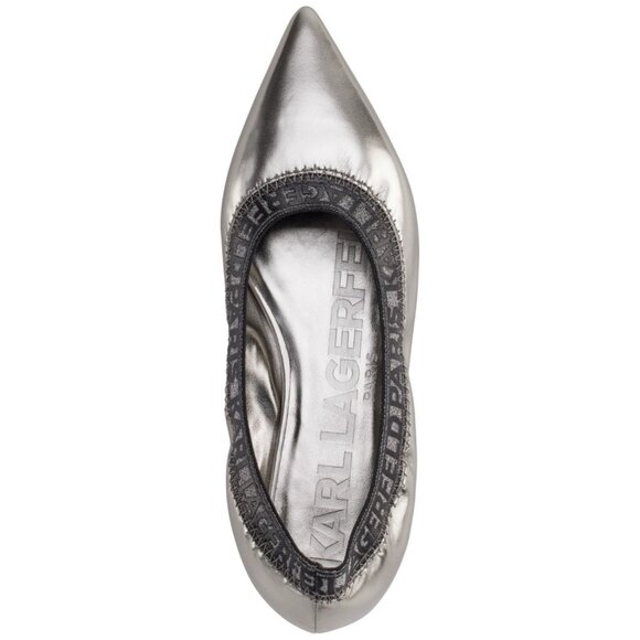 Karl Lagerfeld Paris Women's Vinette Pointed Toe Ballet Flats - Picture 3 of 5